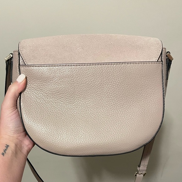Kate Spade Mauve Suede/Leather Large Crossbody - Picture 4 of 6